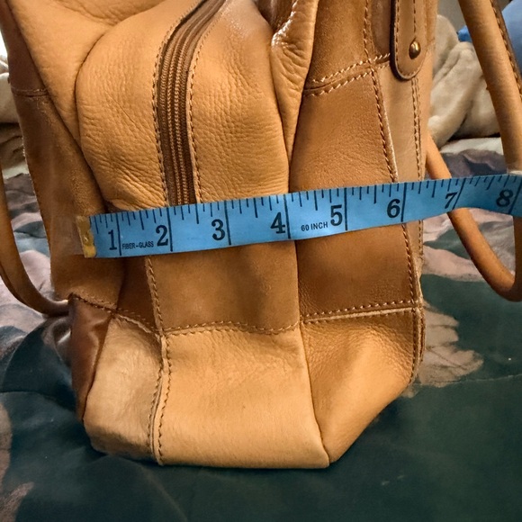 Fossil Patchwork Leather Tote - Tan and Brown - Picture 9 of 10